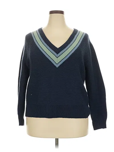 Pre-owned Spartina 449 Pullover Sweater In Blue