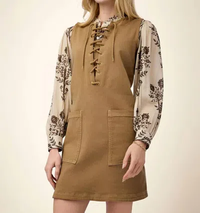 Spartina 449 Quinn Lace Up Dress In Mocha In Neutral