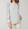 Spartina 449 Raynee Maritime Forest Field Blooms Blouse In Soft Mist In Multi