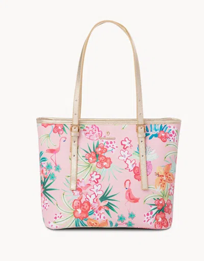 Spartina 449 Retreat Medium Tote Flamingo Floral