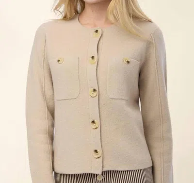 Spartina 449 Rosalyn Sweater Jacket In Sandbar In Neutral