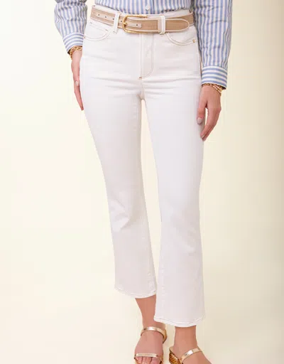 Spartina 449 Rowen Kick Flare Jean Pearl White
