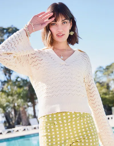 Spartina 449 Sascha Sweater Antique White