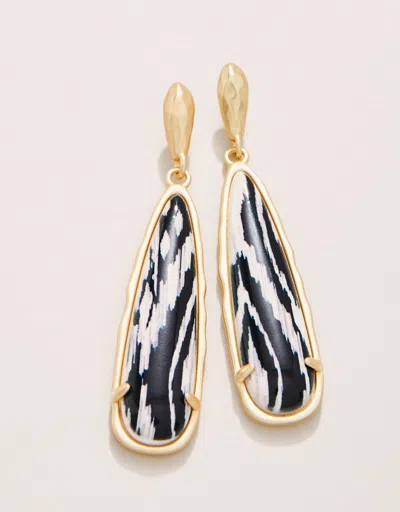 Spartina 449 Satulah Drip Earrings Black In Gold