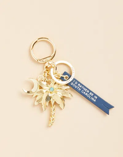 Spartina 449 Sc Palmetto Tree Keychain In Gold