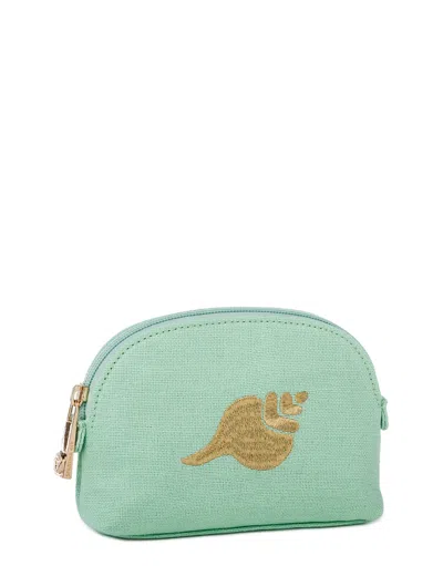 Spartina 449 Sea Foam Cosmetic Case Small Shell In Green