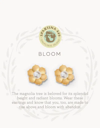 Spartina 449 Sea La Vie Bloom Stud Earrings In Gold