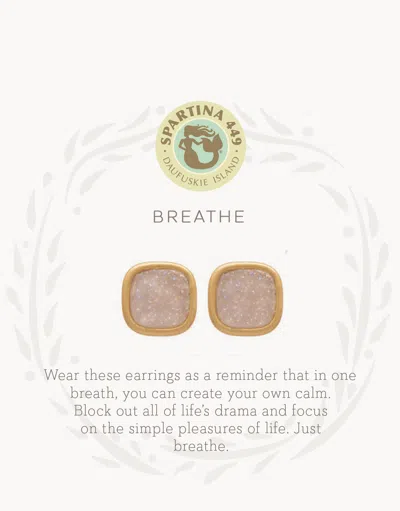 Spartina 449 Sea La Vie Druzy Stud Earrings Breathe/cream Druzy In Gold