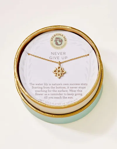 Spartina 449 Sea La Vie Necklace 18" Never Give Up/lotus In Neutral