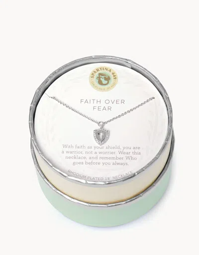 Spartina 449 Sea La Vie Necklace Faith Over Fear In Metallic