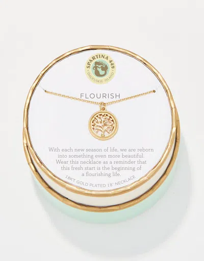 Spartina 449 Sea La Vie Necklace Flourish/tree Of Life In Gold