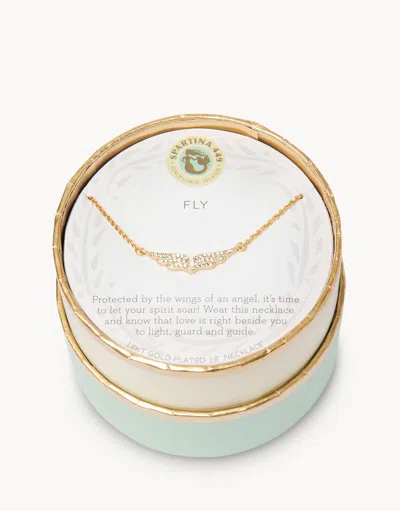Spartina 449 Sea La Vie Necklace Fly/wings In Gold