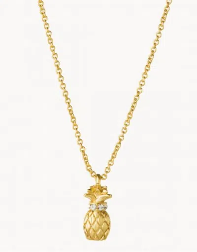Spartina 449 Sea La Vie Necklace In Thanks/pineapple In Gold