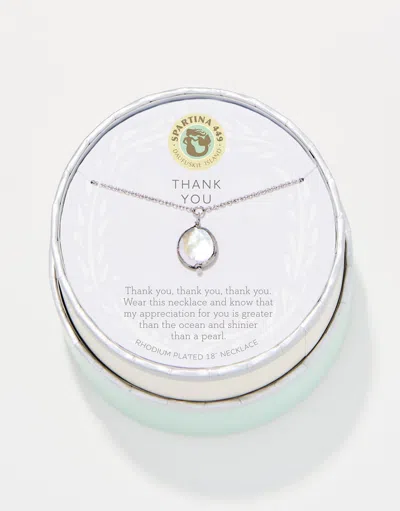 Spartina 449 Sea La Vie Necklace Thank You/coin In Metallic
