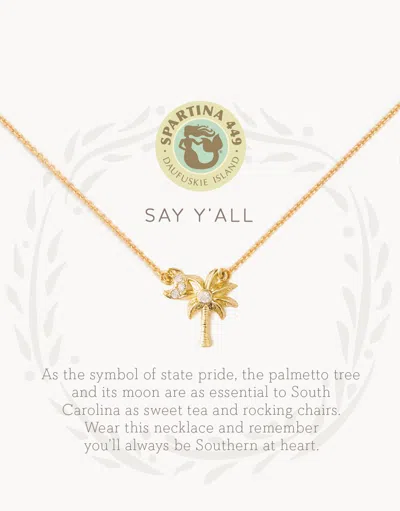 Spartina 449 Sea La Vie Say Y'all Necklace In Gold