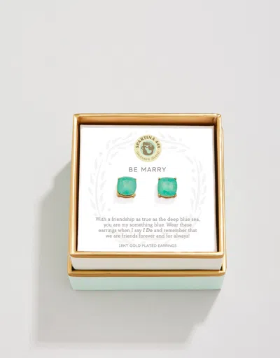 Spartina 449 Sea La Vie Sea Glass Stud Earrings In Gold