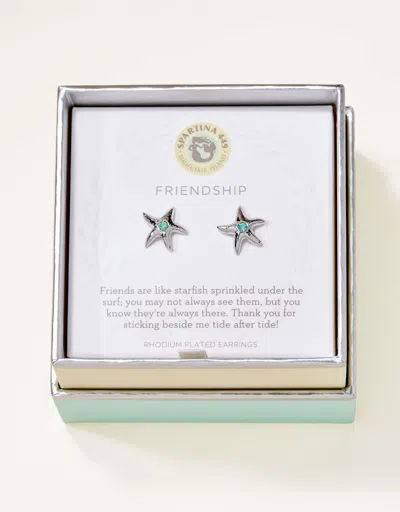 Spartina 449 Sea La Vie Stud Earrings Friendship/starfish In Orange