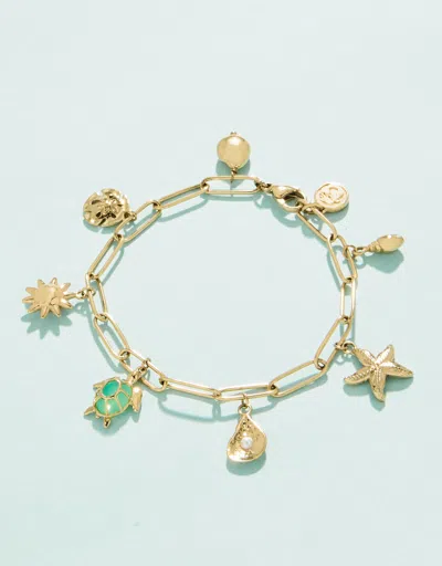 Spartina 449 Seashore Charm Bracelet 7.5" In Gold
