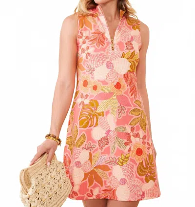 Spartina 449 Serena Dress In Callawassie Flowers Pink In Gray