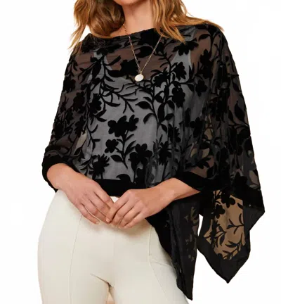 Spartina 449 Sheer Velvet Topper In Black