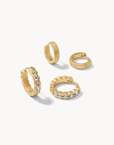 Spartina 449 Simple Hoop Earring Set In Gold