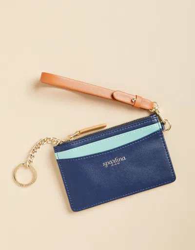 Spartina 449 Slimcard Coinpurse Colorblock Navy/sea Foam