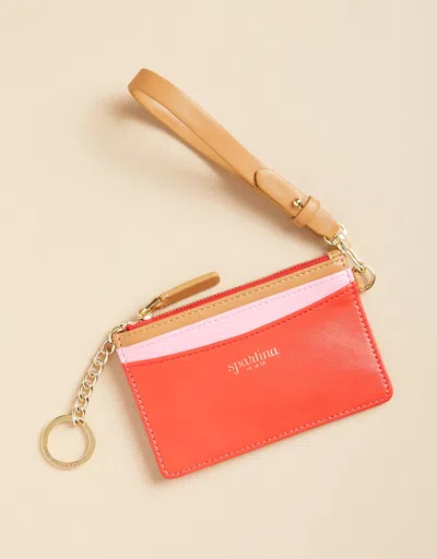 Spartina 449 Slimcard Coinpurse Pink/red Colorblock