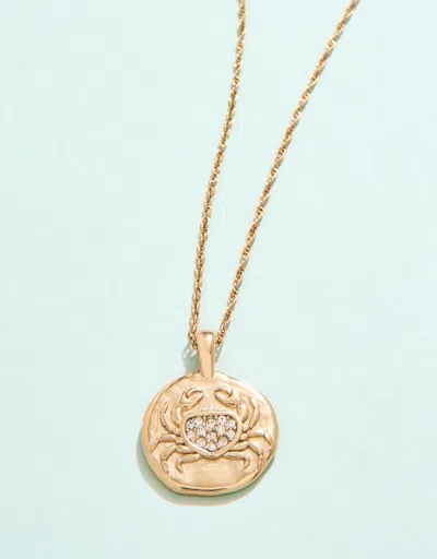 Spartina 449 Snow Crab Medallion Necklace 18" In Gold