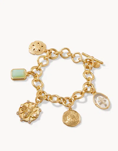 Spartina 449 Southern Belle Charm Bracelet In Gold