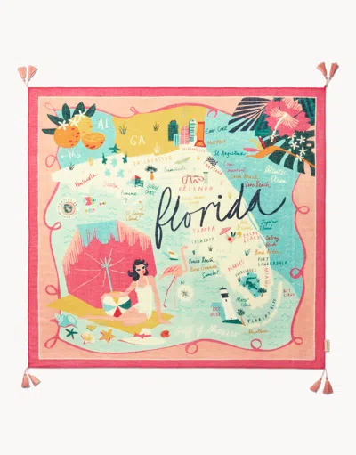 Spartina 449 Square Scarf Florida In Multi