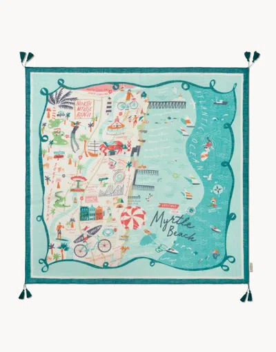 Spartina 449 Square Scarf Myrtle Beach In Blue
