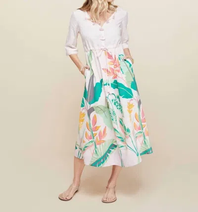Spartina 449 Summerton Pink Lemonade Long Tropical Dress In Pink & Multi