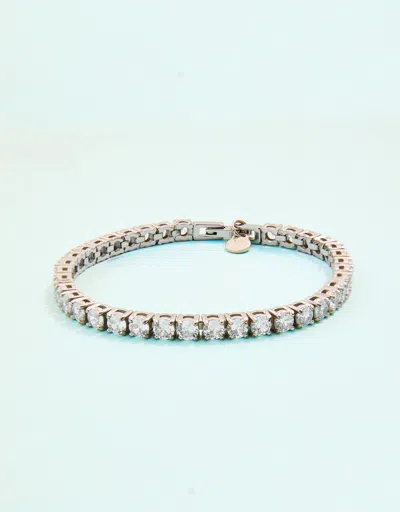 Spartina 449 Sunrise Tennis Bracelet Crystal 4mm In Silver