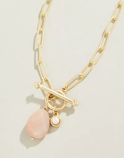 Spartina 449 Suzy Toggle Necklace 18" Blush In Gold