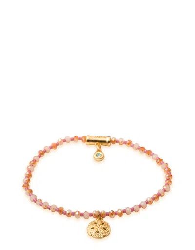 Spartina 449 Twinkle Stretch Bracelet Tawny/sand Dollar In Orange