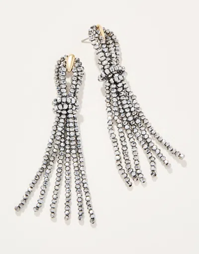 Spartina 449 Twisted Tassel Earrings Silver In Gray
