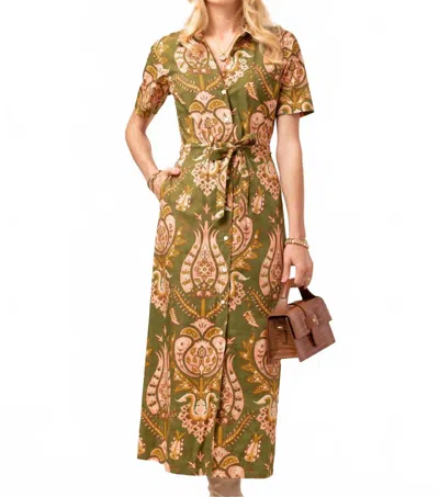 Spartina 449 Women's Allison Midi Dress In Olive In Green