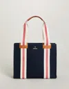 SPARTINA 449 WOMEN'S CHARLIE TOTE BAG IN NAVY SPARTINA
