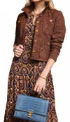 Spartina 449 Women's Delphine Tweed Jacket In Dark Chocolate In Brown