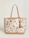 SPARTINA 449 WOMEN'S MAYA TOTE BAG IN PARADE EMBROIDERED FLORAL