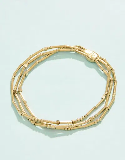 Spartina 449 Women's Mermazing Stretch Bracelet In Gold In Green