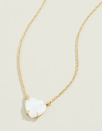 Spartina 449 Opaline Heart Necklace 17" In Gold