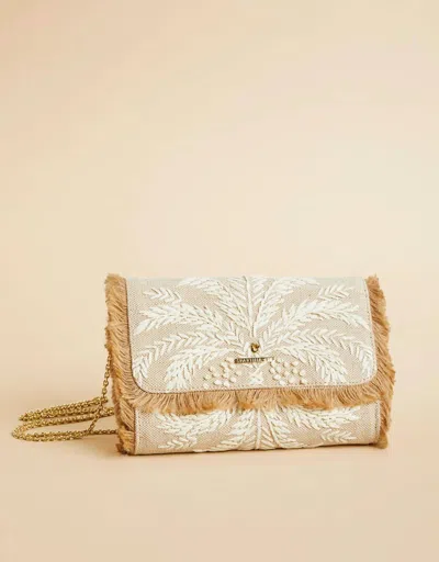 Spartina 449 Women's Palm Raffia Clutch Crossbody Bag In Brown