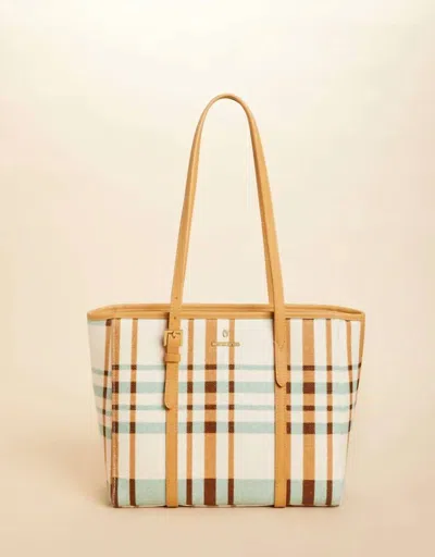 Spartina 449 Women's Siera Tote Bag In Kalalanta Plaid Cream In Multi