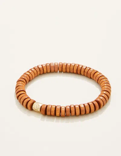 Spartina 449 Wood Stretch Bracelet 8mm Brown