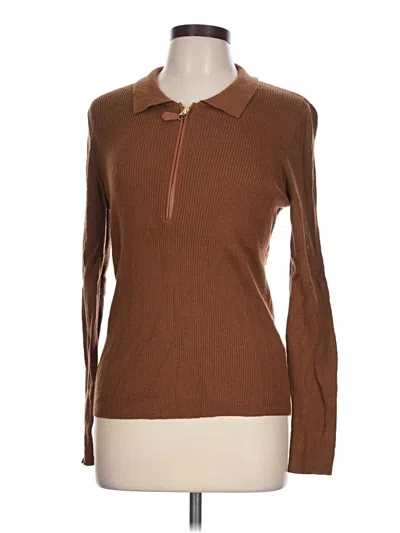 Pre-owned Spartina 449 Wool Pullover Sweater In Brown