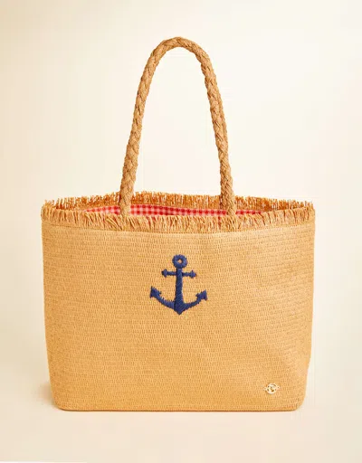 Spartina 449 Woven Straw Tote Anchor