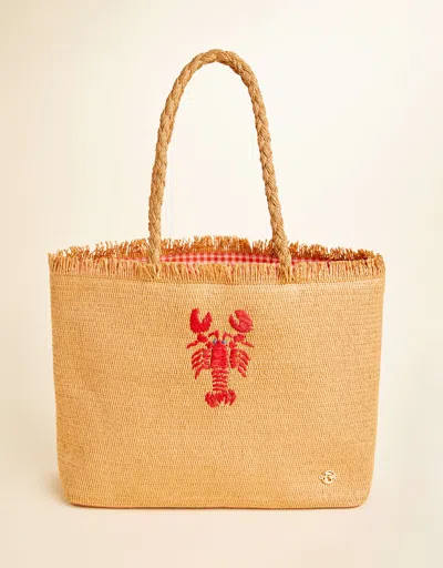 Spartina 449 Woven Straw Tote Lobster