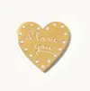 Spartina Locket Note Gem Heart I Love You In Gold