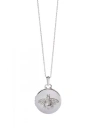 Spartina Round Locket Necklace 32" Bee Silver In Metallic